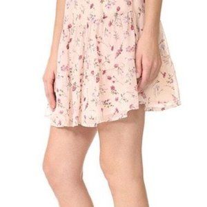 Joie Pink Floral Mini Tiered Skirt